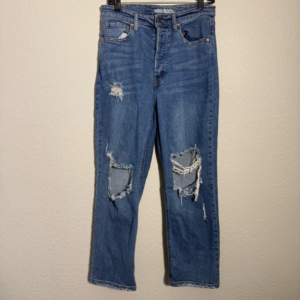 Wild Fable Distressed High Rise Boyfriend Jean